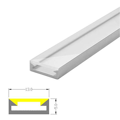 Silicone LED Channel System, NEON Tube for 10mm DIY LED Rope Light Strip, Aluminum Profile New Substitutes, Waterproof IP67,13x5mm 16.4FT/5M Suit for Indoor Outdoor Flexible LED Light Strip Lighting