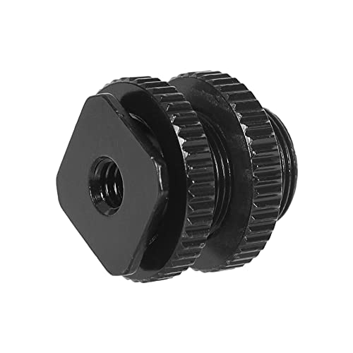 CAMVATE 5/8"-27 Male Threaded Cold Shoe Adapter to Hot Shoe for Mic Mount
