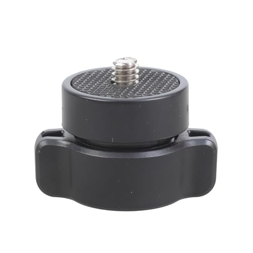 Heavy Duty 17mm Female Ball Socket to 1/4-20 Male Screw Adapter Converter for Camera Mounts Accessories Black
