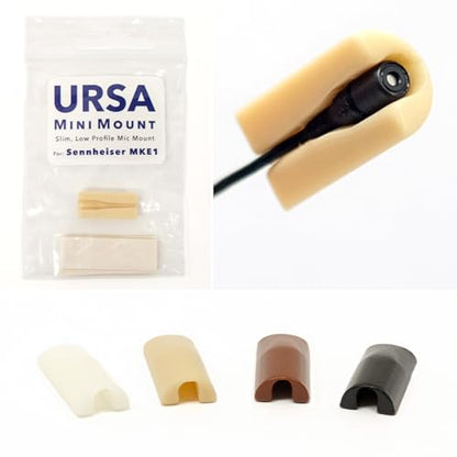 URSA MiniMount. Slim, Low-Profile and Made from Hardened Plastic. Hand-Finished for Smoothness. Includes 5X Hypoallergenic MiniMount Stickies (Beige, Compatible with Sennheiser MKE1) - color: Beige, size: Sennheiser MKE1