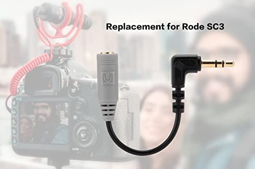 UNCLE LIGHT 2 Pack Replacement SC3 Microphone Cable for 3.5mm TRRS to TRS Adapter for Cameras Video Recorders Compatible with Sony Nikon Canon