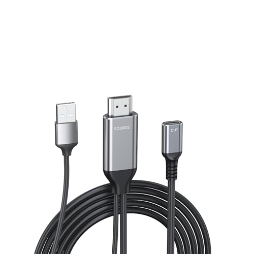 HDMI to USB-C Female Port Adapter Cable 4K@60Hz, Unidirectional HDMI to Type-C for Portable Monitors, Laptops, Projectors, Xreal Air/Rokid AR Glasses