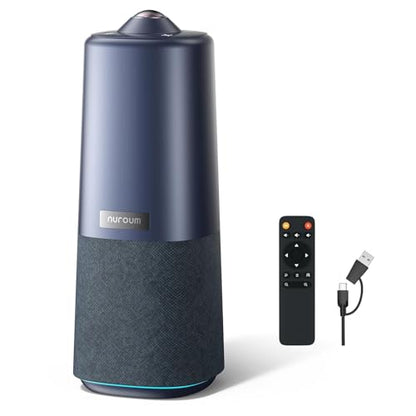 NUROUM 360 Pro Conference Room Camera and Microphone 2026 Upgrade, 3 AI Video Modes, Conference Webcam with Noise Suppression, All in One Webcam for Zoom/Teams/GoogleMeet on PC/Laptop/Desktop