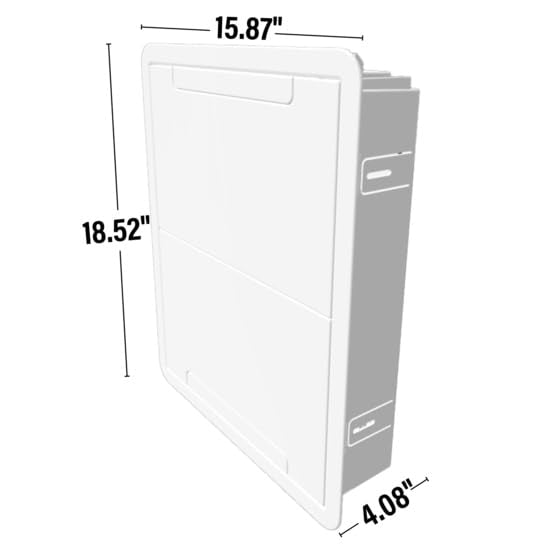 Legrand - OnQ Cable Management, In-Wall Media Box, Dual Purpose Structured Wiring Enclosure, TV Home Theater Recessed Storage Box, 17 Inch, White, ENP1700NA - size: 17 inch
