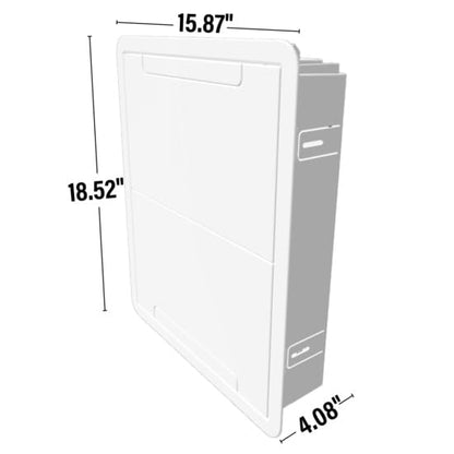 Legrand - OnQ Cable Management, In-Wall Media Box, Dual Purpose Structured Wiring Enclosure, TV Home Theater Recessed Storage Box, 17 Inch, White, ENP1700NA - size: 17 inch