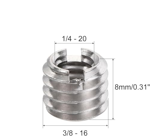 5 PCS 1/4 inch to 3/8 inch Tripod Thread Adapter, Easy Mount Convert Screw Adapter for Tripod Monopod Ballhead, Reducer Bushing for Camera Video Equipment DSLR SLR Mic Boom Stand