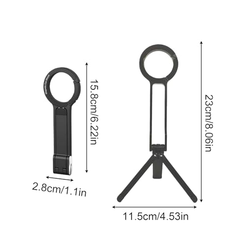 Magnetic Phone Tripod - Aluminum Foldable Stand, Adjustable Stable Mount, Lightweight Durable Holder | Smartphone Tripod for Desk Home Outdoor Video Calls Filming Content Creation Entertainment - color: Black