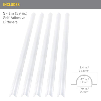 Armacost Lighting Self Adhesive LED Strip Light Diffuser 5-Pack 960061
