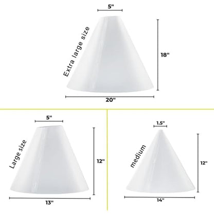 3PCS 360 Light Cone Photo Light Flash Diffuser Reflector for Small Product, Diffusion Photography Shooting Reflective, Alternative to Photo Box for Jelwery Cosmestics