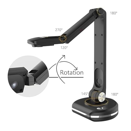 Joy-Using V500-S Ultra-Portable 8 MP Document Camera & Visualizer – Full HD 1080p @30fps, Autofocus, A3 Capture Area, USB Plug-and-Play – Ideal Gift for Teachers, Students & Remote Workers