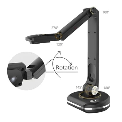 Joy-Using V500-S Ultra-Portable 8 MP Document Camera & Visualizer – Full HD 1080p @30fps, Autofocus, A3 Capture Area, USB Plug-and-Play – Ideal Gift for Teachers, Students & Remote Workers