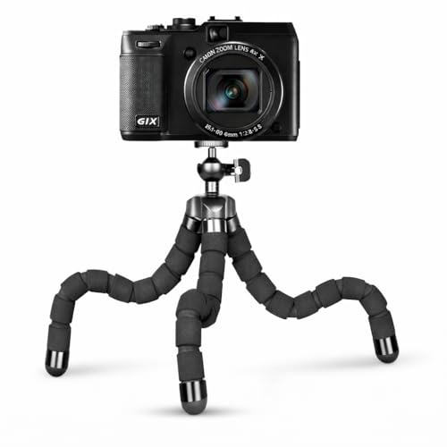 Acuvar 6.5” Flexible Tripod for Phone & Small Cameras – Bendable Mini Tripod for iPhone, Android, Vlogging & Travel - style: Tripod Only