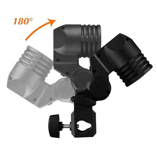 EMART Light Bulb Stand, E26 / E27 AC Socket with Umbrella Lamp Holder, Photography Lighting Mount for Photo Video Studio - 2 Pack