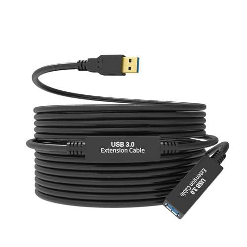 32Feet USB 3.0 Extension Cable,Type A-Male A-Female Extender Cord, With 2 Expansion Chipset Signal Boosters, Compatible With Oculus Quest 2 VR, Xbox, PS4,Webcam,Printer, Hard Drive,USB HUB Etc. - size: 32FT Active