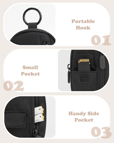 SQERO Soft Camera Case for Digital Camera KODAK PIXPRO FZ55/ FZ45/CAMKORY DC403 FHD 1080P,Travel Camera Pouch, Carry Case Bag Cute Small - color: Black