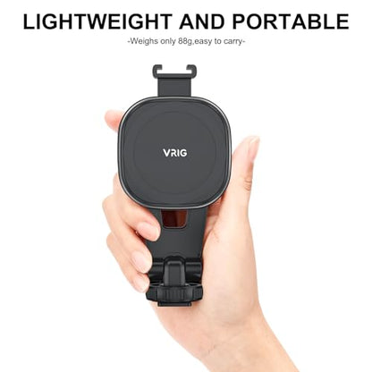 VRIG MG-03 Magnetic Phone Tripod Mount for iPhone and MagSafe Cases | 360° Rotation Cold Shoe, Camera Phone Mount Compatible with iPhone 17 16 15 14 13 12 Series, Phone Holder for Camera, Tripod - size: MG-03