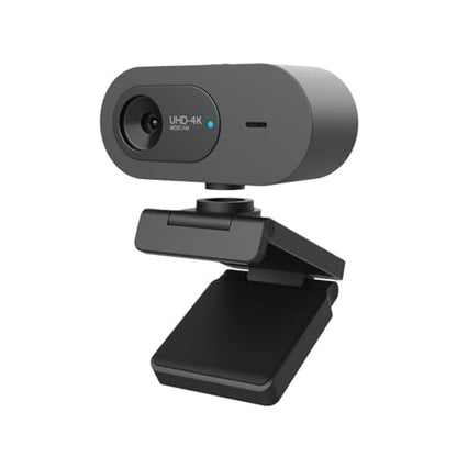 4K Webcam with Microphone, UHD Ultra-HD Computer Camera with Privacy Cover & Noise-Canceling Mic, 100° Wide Angle, USB Plug & Play Pro Desktop Web Cam for Zoom, Skype, Teams, Streaming