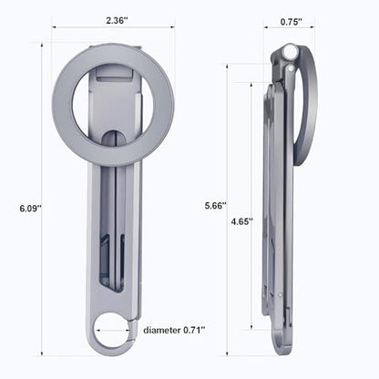 Magnetic Tripod for iPhone iPad, 2-in-1 Portable Phone Stand with Carabiner for Travel Gym, Selfie Stick Tablet Holder Strong Magnet Quick Mount Compatible with iPhone 17 16 15 14 13 12 iPad Series