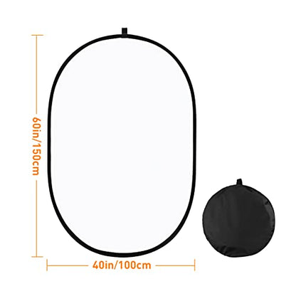 40"x60" Soft Light Diffuser Collapsible Pop Out Reflector Panel Lighting Diffusion for Studio and Outdoor Photography Video Shooting with Carrying Bag(100x150cm) - size: 40 x 60 inches