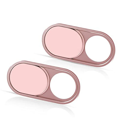 CloudValley Camera Cover Slide Ultra-Thin, Webcam Cover for MacBook air, Laptop, iMac, Desktop, PC, MacBook Pro, iPad, iPhone 8/7/6, Privacy Web Camera Protection [2 Packs], Pink - color: Pink-2 Pcs