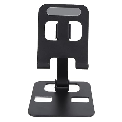 Desk Phone Stand Aluminum Alloy Adjustable Angle Phone Holder Nonslip Silicone Cradle for Smartphone Tablet E Reader Up to 12.9in Watch Video or Make Video Calls