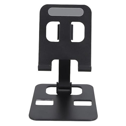 Desk Phone Stand Aluminum Alloy Adjustable Angle Phone Holder Nonslip Silicone Cradle for Smartphone Tablet E Reader Up to 12.9in Watch Video or Make Video Calls