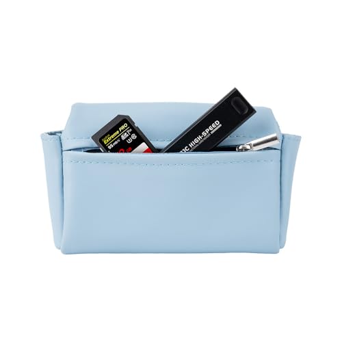 KIWIFOTOS PU Camera Case for Ricoh GR IV GR III SONY RX100 VI SX740 | without Strap,magnetic closure,faux suede lining,dual-layer protection,anti-scratche Travel camera case - color: PU Camera Case Blue