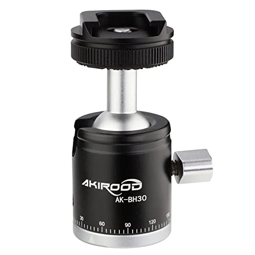 Adapter Panoramic Ballhead 360°,Mini Camera Tripod Ball Head, with Cold Shoe Mount with 1/4" Screw for DSLR Cameras Cell Phone Tripods Monopods Camcorder Light Stand Speedlight Quick Release