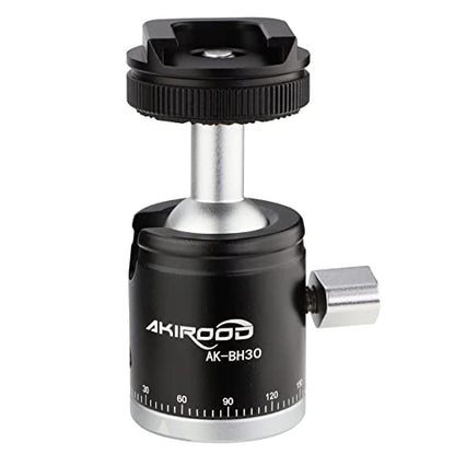 Adapter Panoramic Ballhead 360°,Mini Camera Tripod Ball Head, with Cold Shoe Mount with 1/4" Screw for DSLR Cameras Cell Phone Tripods Monopods Camcorder Light Stand Speedlight Quick Release