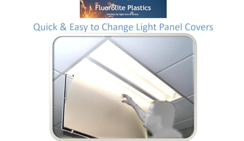Fluorolite Plastics Clear Acrylic Prismatic fluorescent Lighting LED Panels 4 Pack 22.5"x46.5" | 0.100" Fluorescent Light Covers for Ceiling Lights, Classroom light covers for Drop Ceiling - size: 22.5" x 46.5"