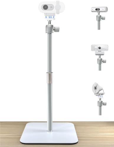 White Webcam Magnetic Stand Holder for Logitech Brio 100, Brio 300,Brio 500,C270,C310 webcams