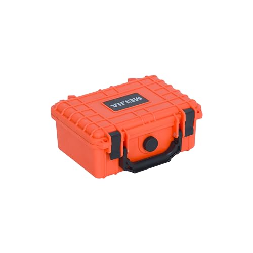 MEIJIA Portable All Weather IP67 Waterproof Protective Case, Hard Case,Camera Case With Customizable Foam,Fit Use of Drones, Cameras,Equipments, 8.12”x6.56”x 3.56” (Orange) - color: Orange, size: 8.12 x 6.56 x 3.56 inches