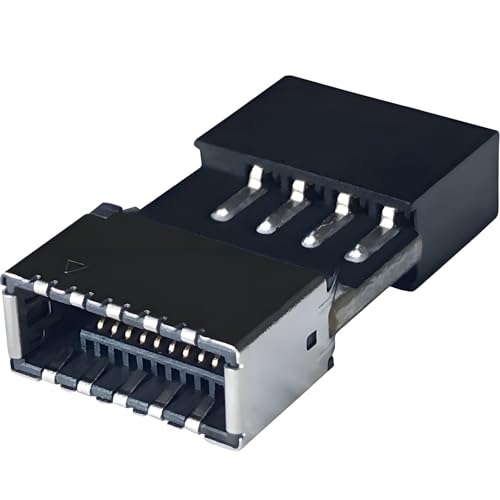 USB 2.0 to USB 3.2 Gen 1 Header Adapter Front Panel Connector Motherboard 9Pin to Type-E/USB C