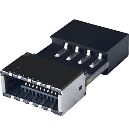 USB 2.0 to USB 3.2 Gen 1 Header Adapter Front Panel Connector Motherboard 9Pin to Type-E/USB C
