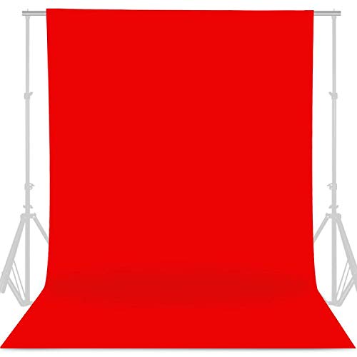 GFCC 6FTX9FT Red Backdrop Background - for Photography Photo Booth Backdrop for Photoshoot Background Screen Video Recording Parties Curtain - color: Red, size: 6ftx9ft