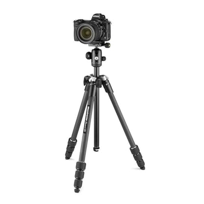 Manfrotto Element MII Mobile Bluetooth 4-Section Carbon Fiber Traveler Tripod, Black | 8kg Load, 160cm Max, Folds 43cm, 1.35kg, Arca Ball Head, Phone Clamp and Bt - style: 4 Sections Carb Mobile