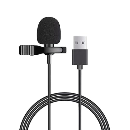 QQM USB Lavalier Microphone, Plug & Play Clip-On Lapel Mic for PC | Omnidirectional clip-on mic for clear voice recording. Plug & play USB design for laptop, PC, Mac, Zoom, streaming & gaming.