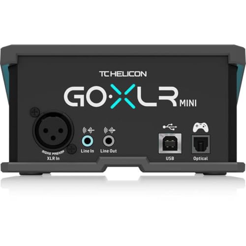 TC Helicon GoXLR MINI Online Broadcast Mixer with USB/Audio Interface and Midas Preamp, Officially Supported on Windows