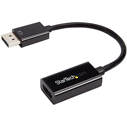 StarTech Active DisplayPort to HDMI Adapter, 4K 30Hz, 7.1 Audio (DP2HD4KS) | DP 1.2 to HDMI, 3840 x 2160, 1920 x 1200, HDCP, DPCP, Non-latching DP, 7.1ch audio, Non-latching connector, Dongle - size: 4K30Hz, style: 4K HDMI