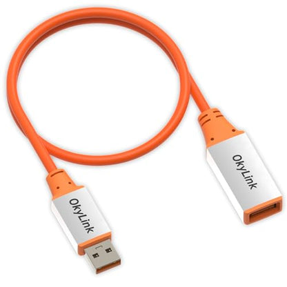 OkyLink Active USB 3.2 Gen 2 Extension Cable 10Gbps, 1.5ft | 0.5m,Male to Female, Built-in Signal Repeater, for External SSD & High-Speed Desktop Connections - color: USB3.2(10Gbps), size: 1.5ft (0.5m)