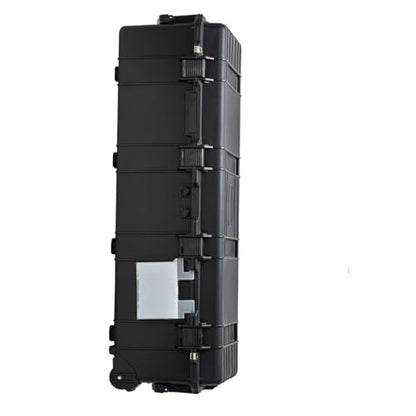 44"L x 16"W x 14"H Large Hard Case with Foam, Portable Rolling Hard Case with Wheels, Waterproof Shockproof Dustproof, Suitable for Cameras, Lenses, Camcorder, Instrument, Telescopes (Black)