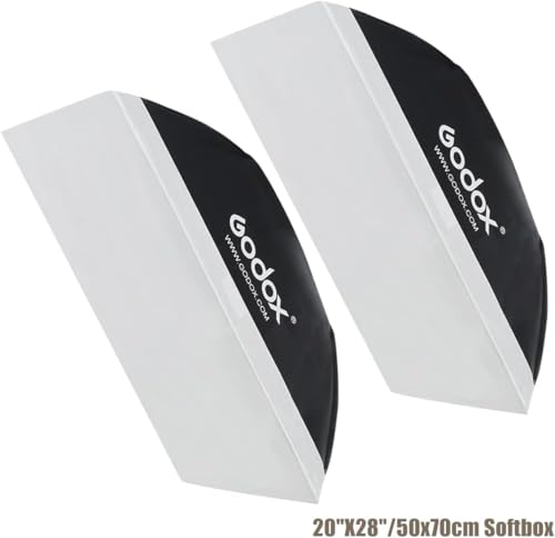 Godox Studio Flash Light Kit for Photography, Strobe Softbox Lighting Kit, 2x180W Daylight Compact Monolight with Flash Trigger, Softbox, Light Stands, Reflector Storage Bag, Umbrella, AC 110V Powered