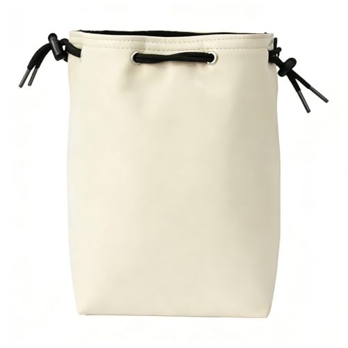 NOWNIN Drawstring Camera Lens Pouch with Cotton Pad, 9.84"x6.69", for SLR | Fleece-lined interior protects lenses from scratches & dust. Drawstring closure. Lightweight, portable for travel & storage - color: White