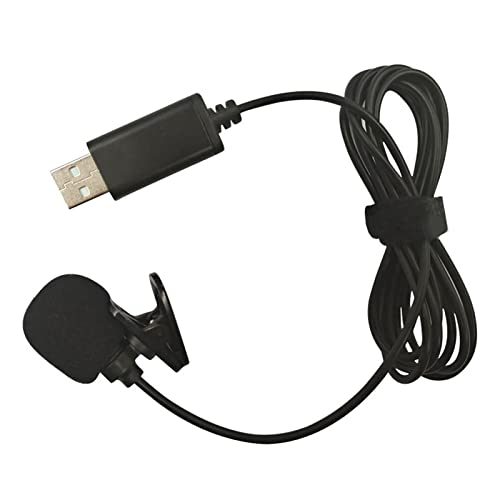 USB Omnidirectional Lavalier Lapel Microphone Clear Sound Hands Free for Video Conference Online Classes