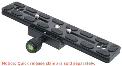 PU-200 200mm Universal Lengthened Quick Release Plate Slide Rail with D-Ring Screw for Tripod Ball Head DSLR Camera, Arca-Swiss Compatible