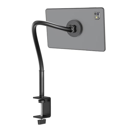 Magnetic Gooseneck Tablet Holder, iPad Desk Clamp Mount for Bed & Desk | 360 Degree Adjustable Arm, Compatible with MagSafe, Fits 4.7-13.5" Devices, Phone, iPad Pro/Air/Mini, Kindle Fire, Galaxy Tab