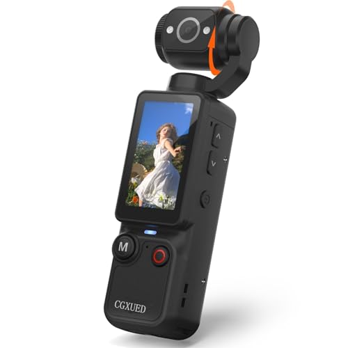 Vlogging Camera with 180° Rotating Lens, Pocket Body Camera with Audio & Video Recording,7-Hour Battery, Handheld POV Cameras with 32GB Card, Easy One-Button Recording for Travel,Daily Life - color: Black