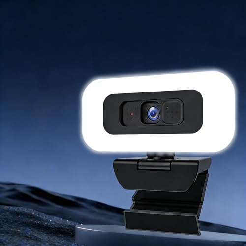 4K Webcam for PC with Microphone, Computer Camera with Noise Cancellation, Privacy Cover, Autofocus, Plug & Play USB Webcam for Streaming, Conferencing, Zoom, Skype, Facetime, Laptop, PC-Black - color: Black