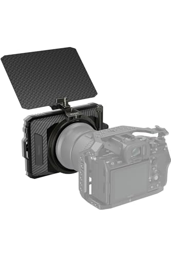 SmallRig Mini Matte Box Lite with Carbon Fiber Top Flag, Compatible with 67mm/ 72mm/ 77mm/ 82mm Lenses for DSLR and Mirrorless Camera - size: Mini Matte Box Lite