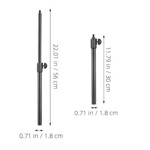 50cm Telescopic Mic Stand Extension Boom Arm with 3/8 Thread Metal Connector Pole for Podcasting, Streaming, and Desktop Microphone Stands